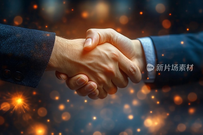 两人握手的商务场景