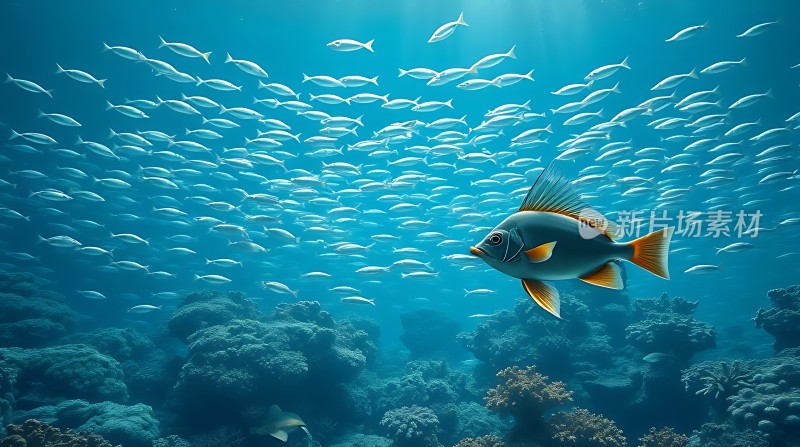 海洋之舞鱼群与珊瑚礁