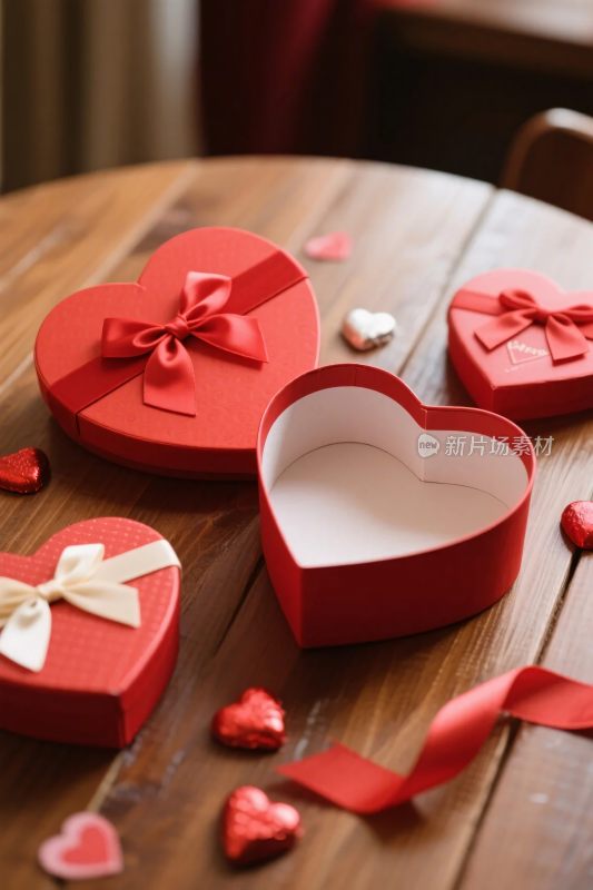 爱心礼盒与爱心糖果