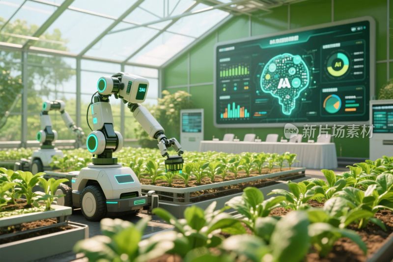 智能机器人助力温室植物种植