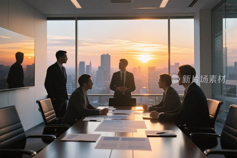 商务会议室讨论场景