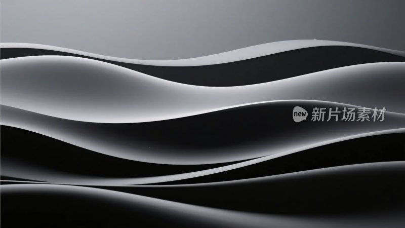 黑白波浪抽象背景图
