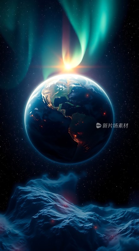 地球与极光宇宙之美的瞬间捕捉