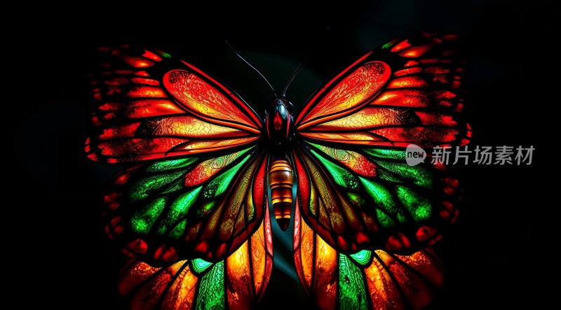 彩色蝴蝶翅膀艺术