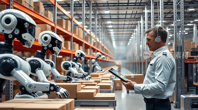 智能仓储机器人协作高效工作