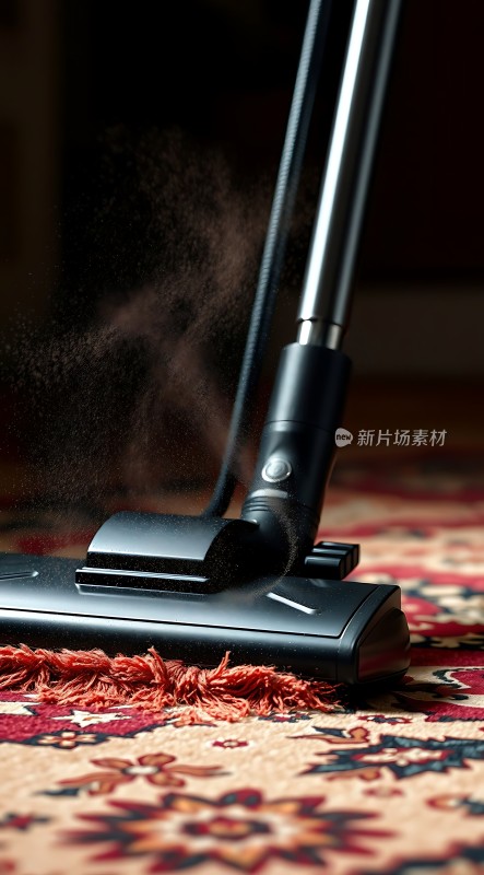 吸尘器清洁地毯灰尘飞扬