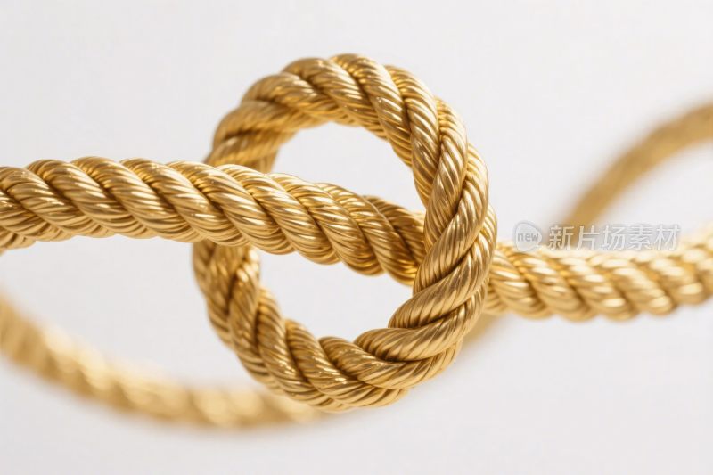 金色绳结特写