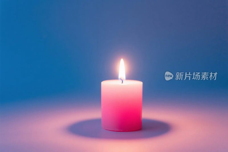 粉色蜡烛与光影效果