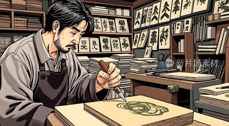 书法大师精心创作