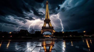埃菲尔铁塔闪电之夜 埃菲尔铁塔闪电之夜