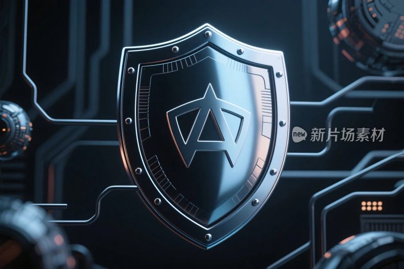 科技安全盾牌概念图