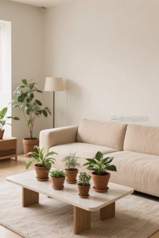 简约客厅绿植布置