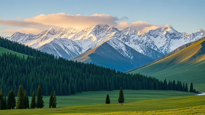 加拿大山脉森林自然风光旅游美景