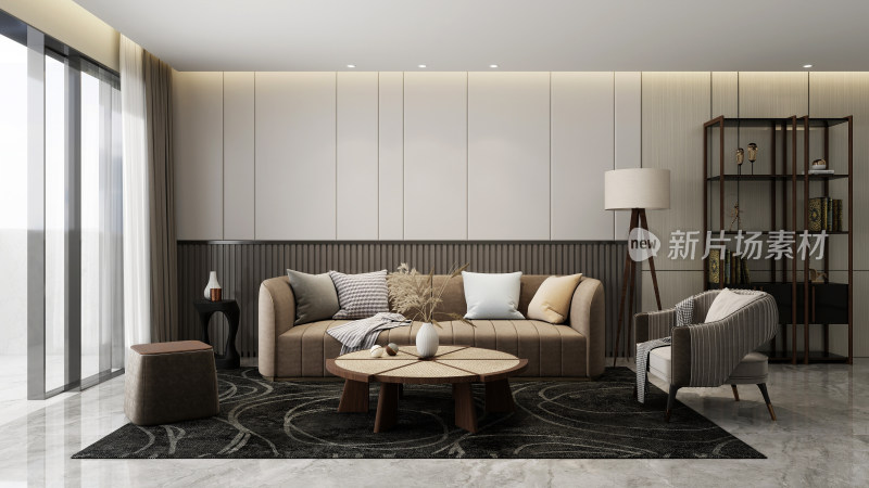 家居设计客厅效果图3D渲染素材