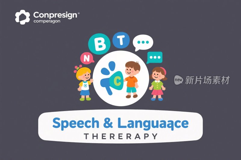 语言治疗宣传插画