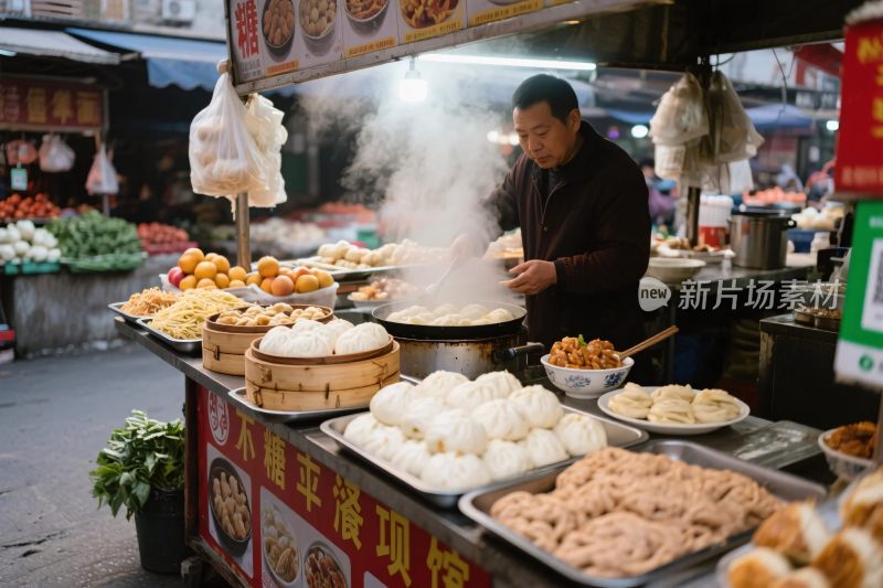 街头小吃美食摊