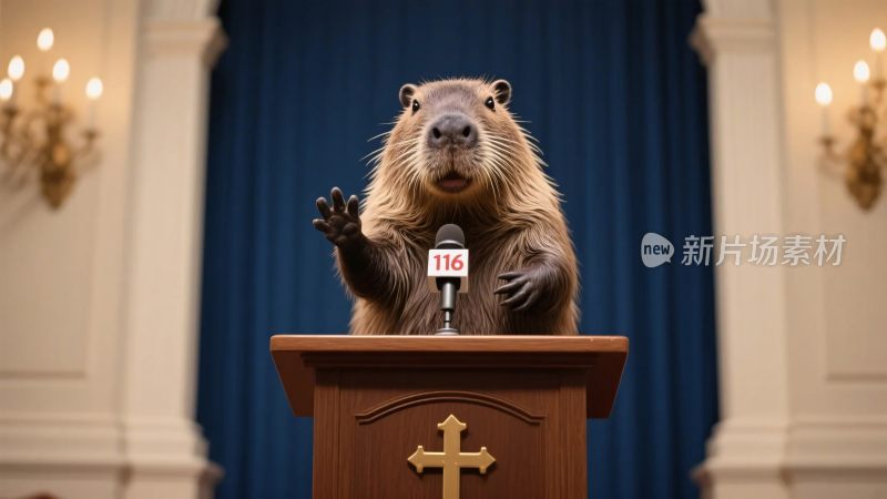 拟人化土拨鼠演讲