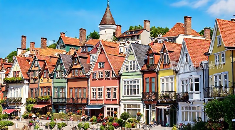 多彩欧式建筑风光