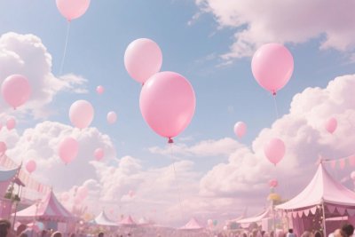梦幻粉色气球嘉年华