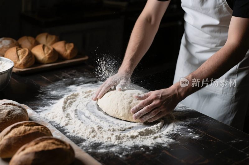 烘焙制作面包场景