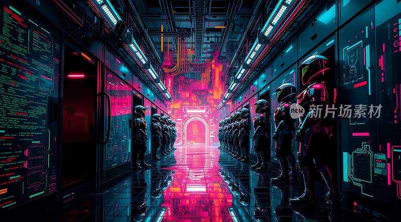 未来战士集结科技走廊闪耀