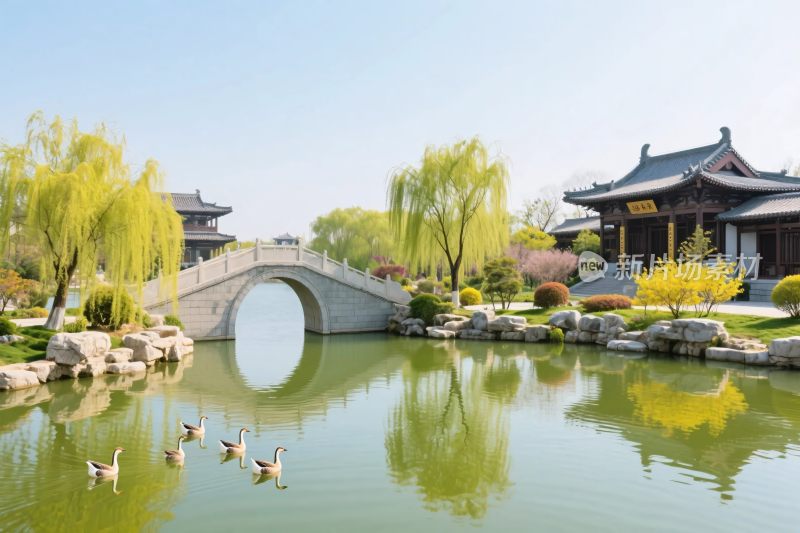 古典园林风景图