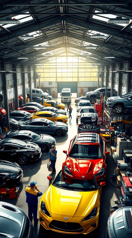 汽车车间里的活力与激情