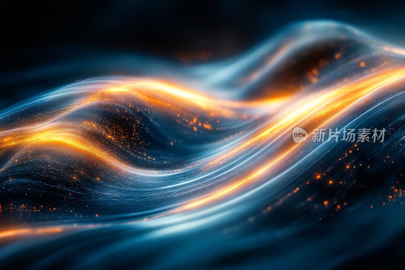 梦幻炫彩流动光线背景