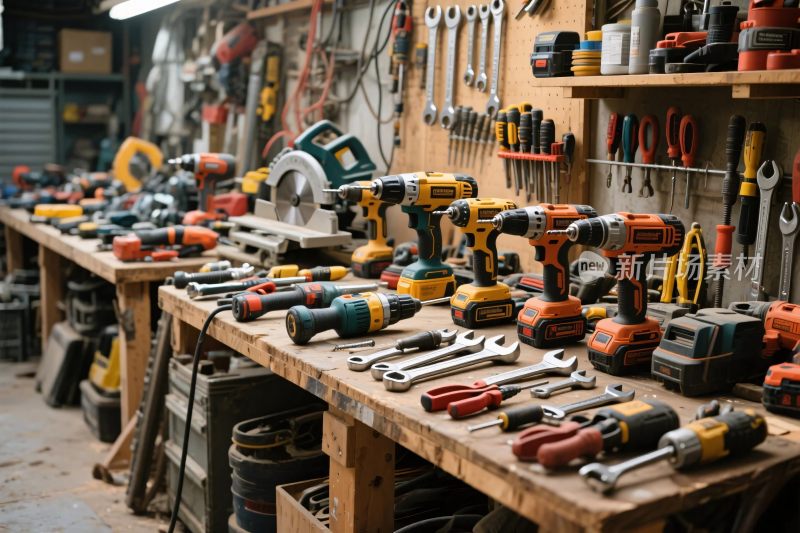 工具工作台摆放场景