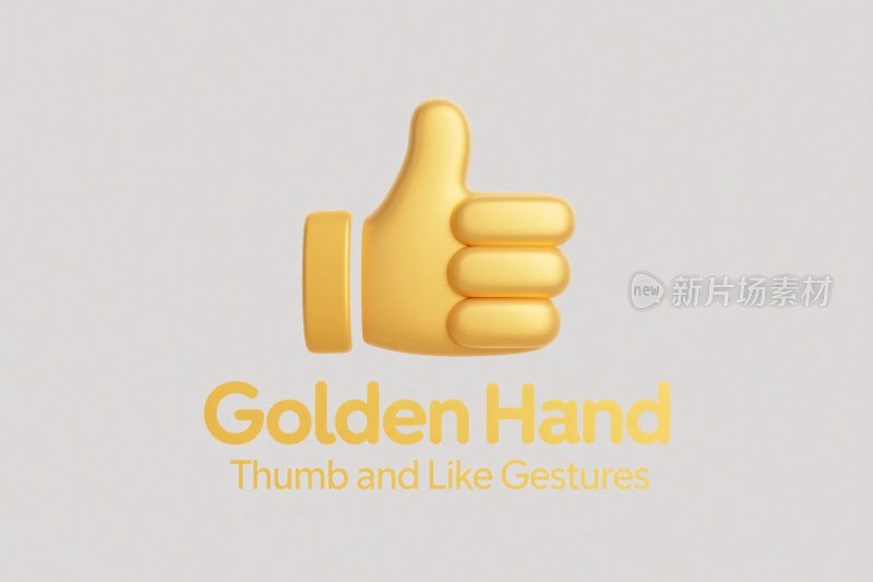 金色点赞手势图标