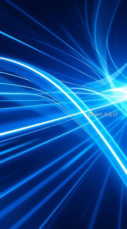 蓝色光束交织科技感十足