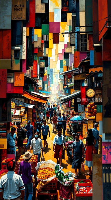 繁华市场热闹非凡
