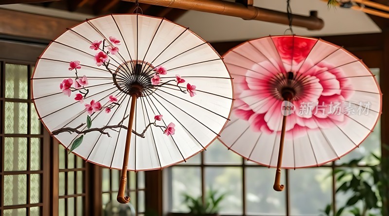 古风油纸伞下的优雅时光