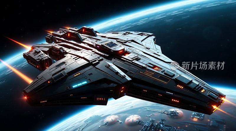 星际飞船遨游宇宙