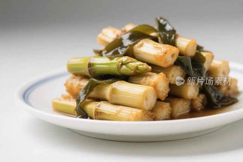 炒菇海带菜肴展示