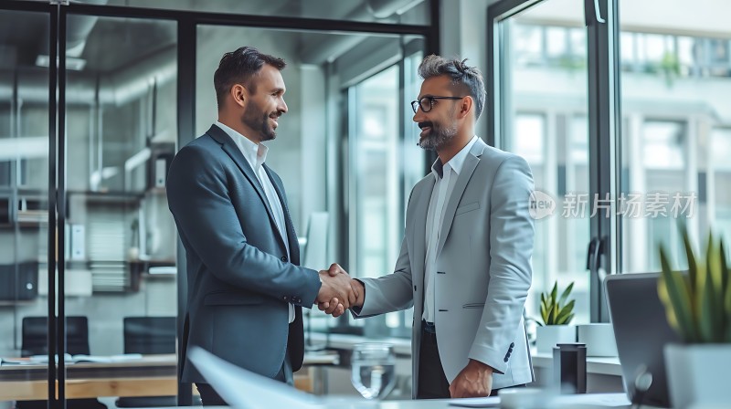 商务合作握手言和