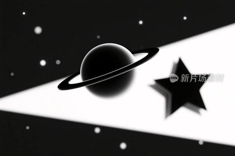 太空星体与星球插画
