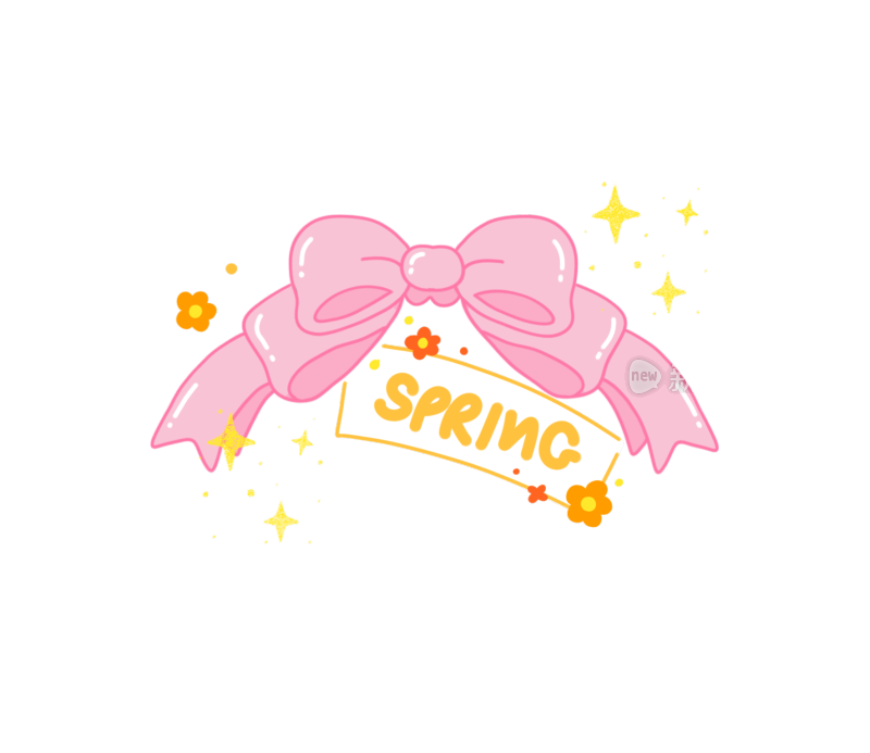 春天粉色蝴蝶结装饰