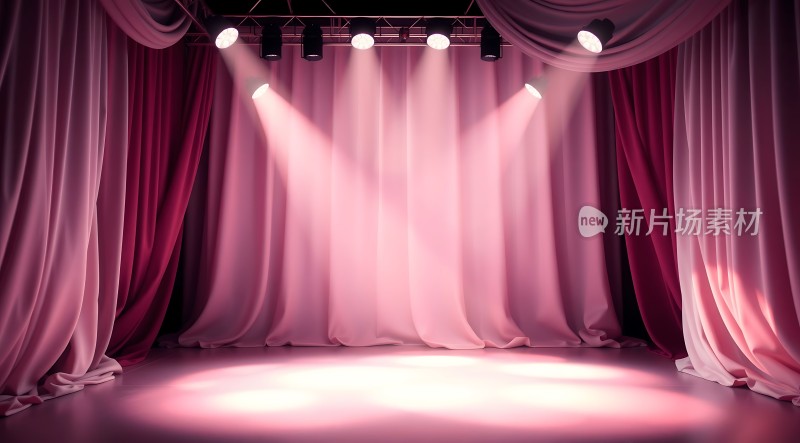 粉色舞台灯光秀
