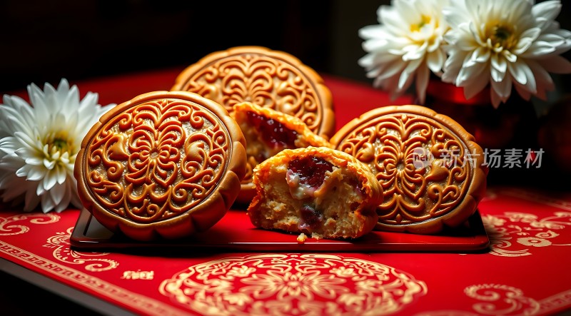 月饼飘香花好月圆