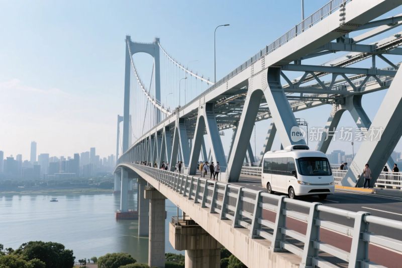 跨江大桥实景摄影