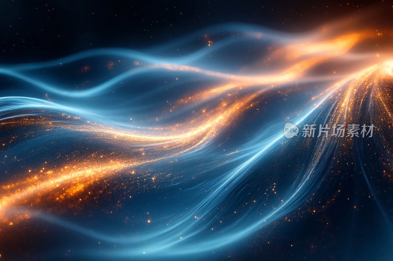 梦幻炫彩流动光线背景图