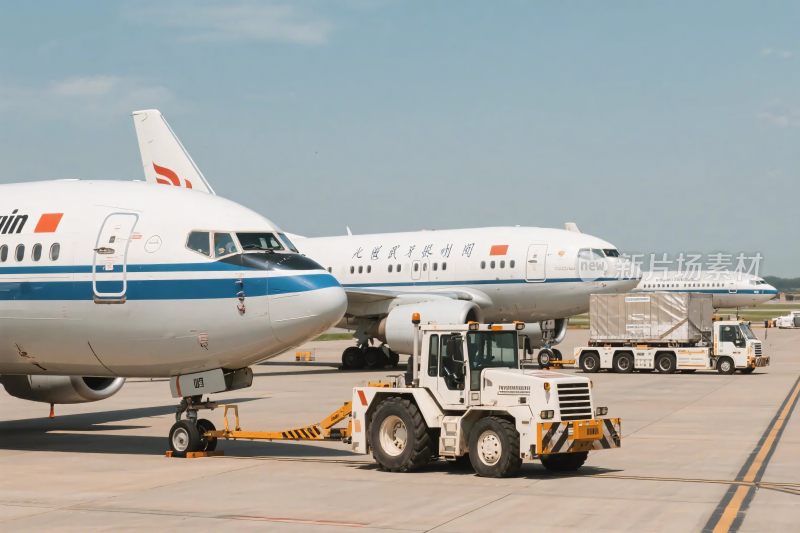 机场停机坪与飞机