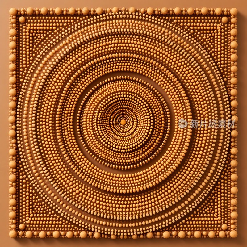 金色圆点螺旋图案