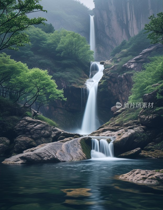 琼台仙谷瀑布奇观