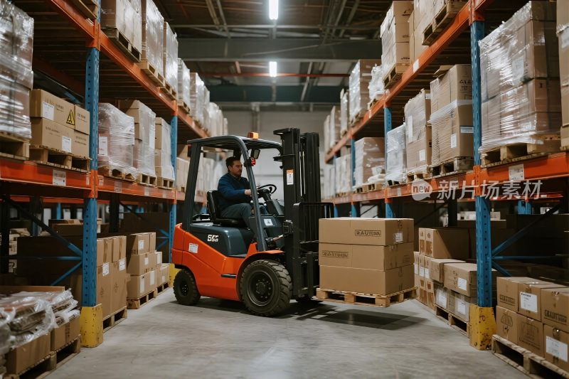 仓库叉车搬运场景