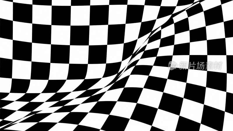 黑白方格扭曲背景图案
