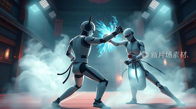 机器人对战能量碰撞的瞬间