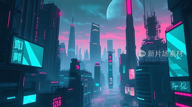 赛博朋克都市之夜