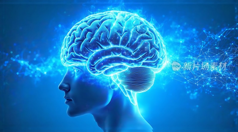 蓝色大脑科技感